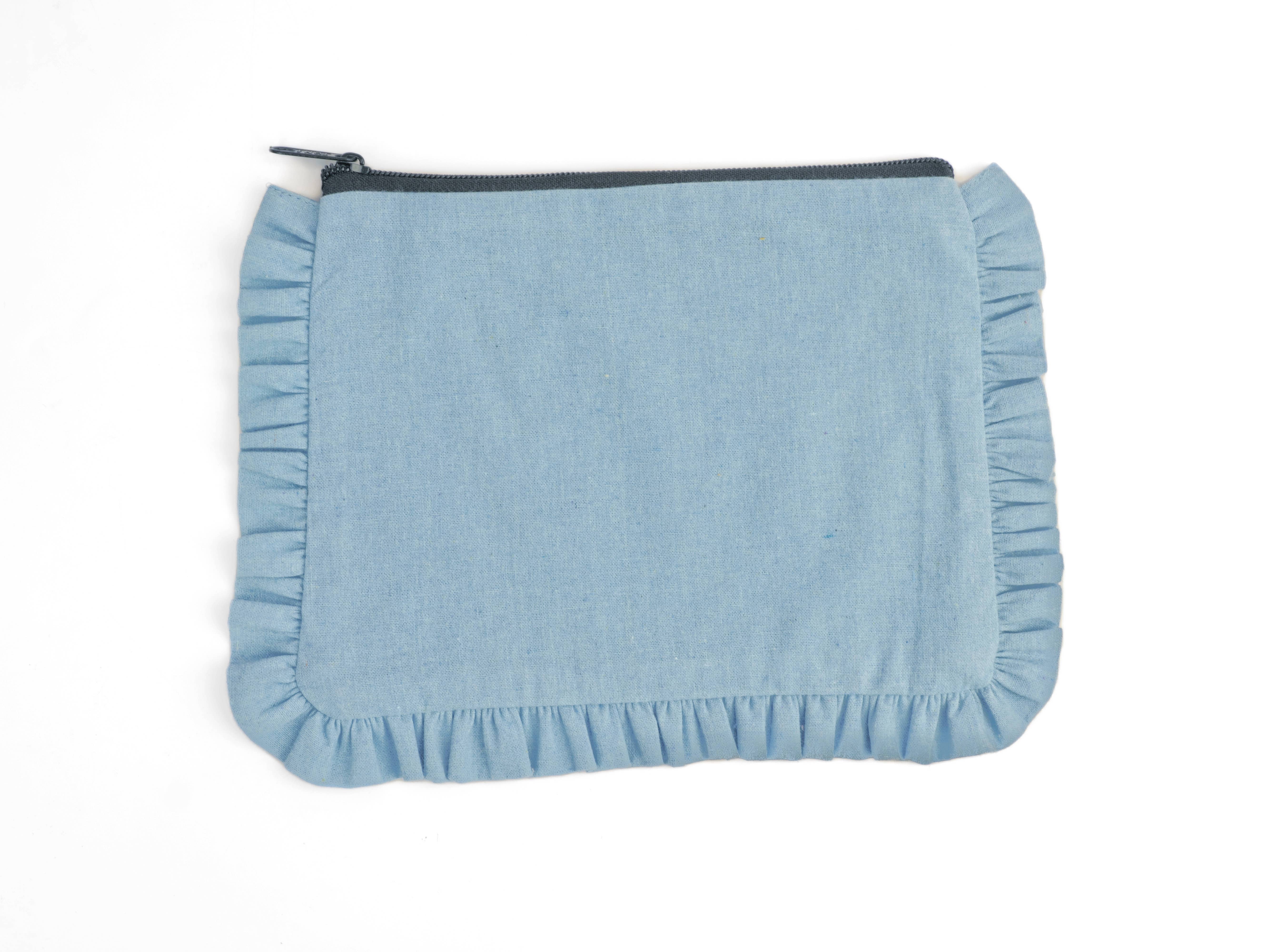 House of Kraft - Wholesale Pouch - Women's - Canvas Ruffle Pouches | Canvas Travel Pouches | Zipper Pouch16