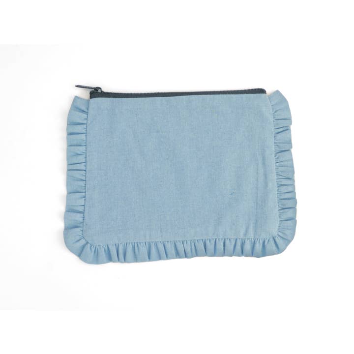 House of Kraft - Wholesale Pouch - Women's - Canvas Ruffle Pouches | Canvas Travel Pouches | Zipper Pouch16