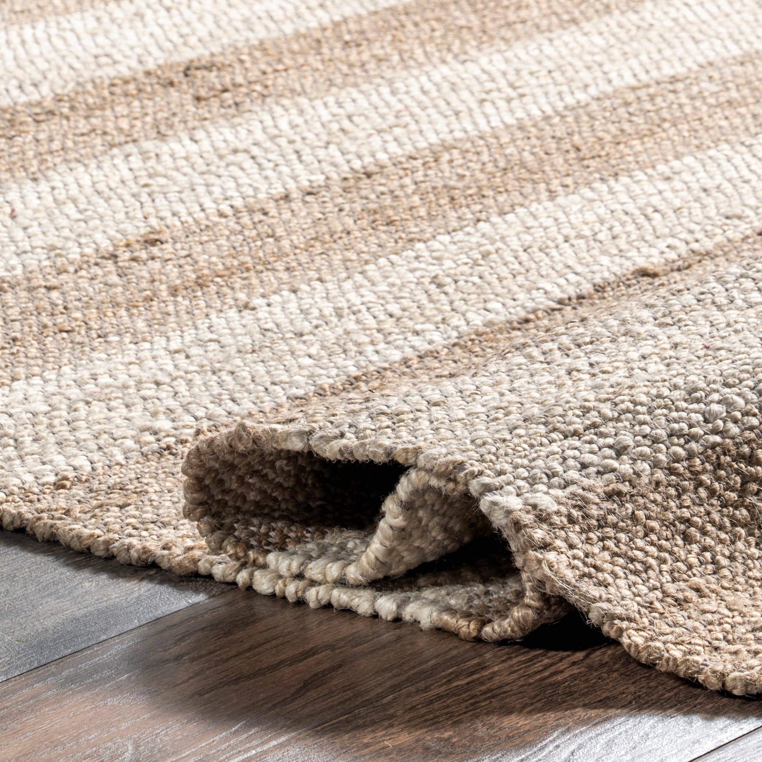 nuLOOM - Wholesale Area Rug - Alisia Flatweave Striped Jute Area Rug2