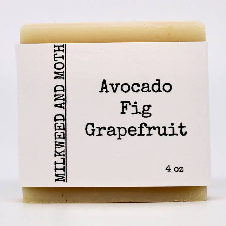 Avocado Fig Grapefruit Handmade Bar Soap for wholesale by Milkweed and Moth