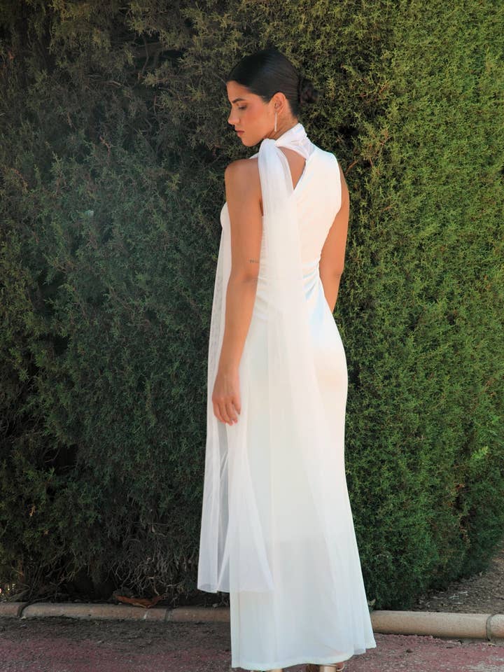 Bombon Spain - MIlagros Pedregal - Wholesale Dress - Women's - White Sherry Dress2