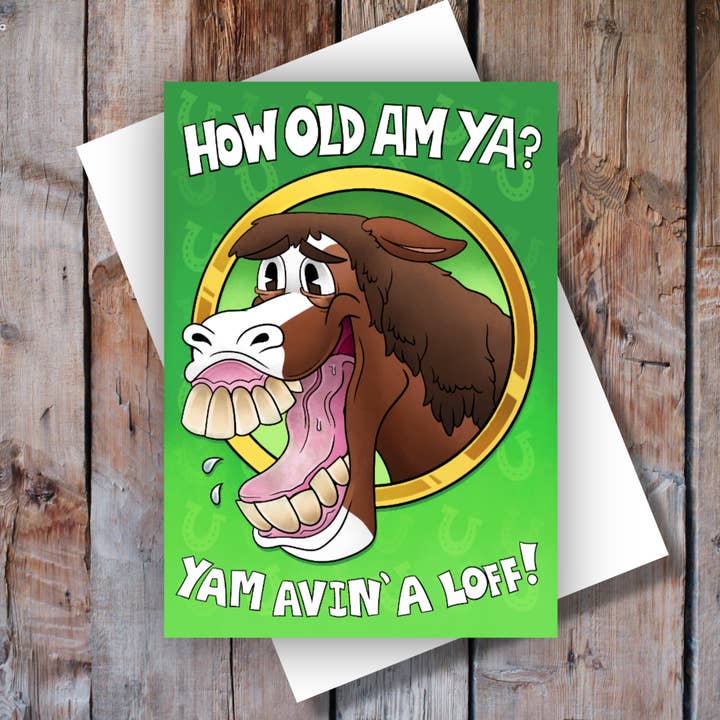 How Old Am Ya? Birthday Card for wholesale by Black Country Cards