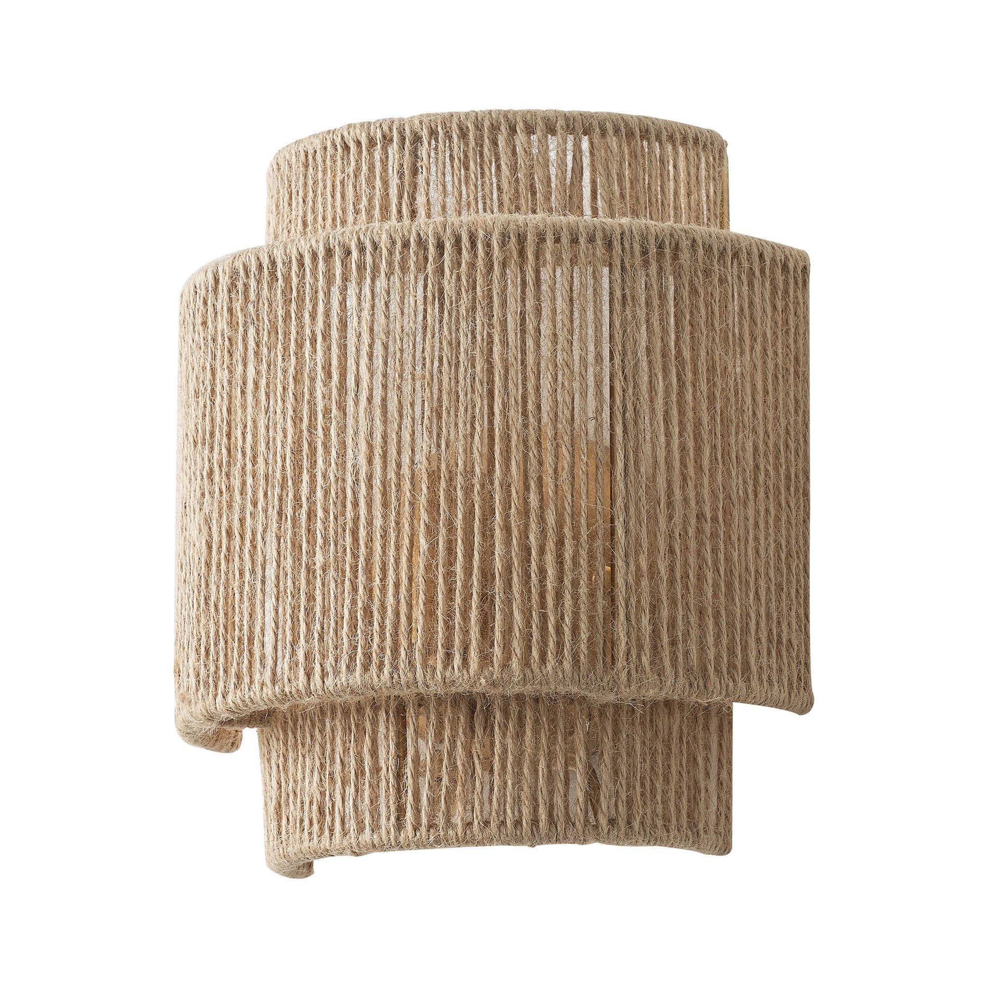 Brio Lighting - Wholesale Sconce - Lusteria 9" Boho Hand Woven Rope 1-Light Wall Sconce Light3