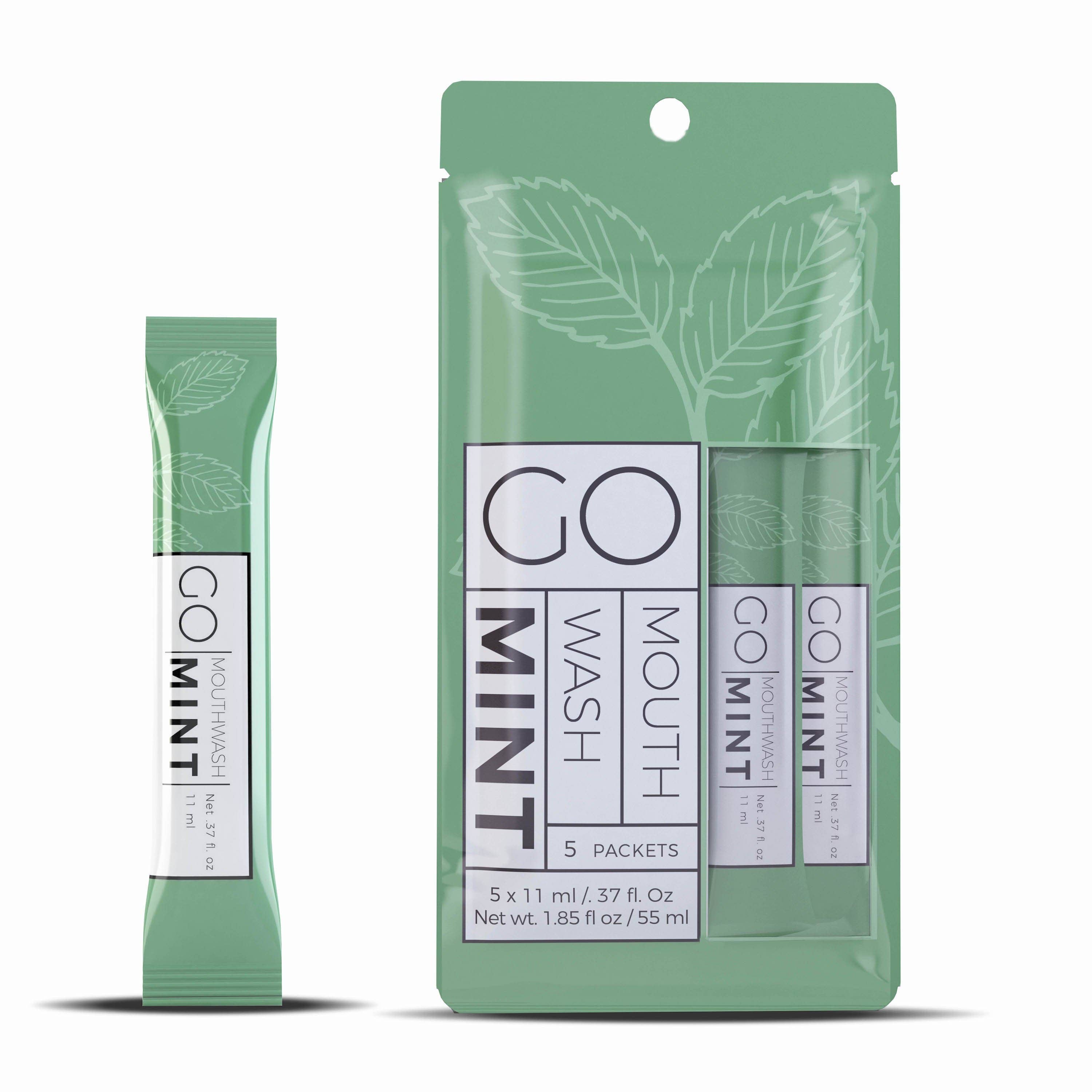 Go Mouthwash - Wholesale Mouthwash - GO Portable Mouthwash (1 Retail Bag - 5 Sachets)0