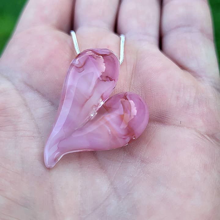 AB Glass Designs – wholesale Hänge-/berlockhalsband – 24kt guldinfunderat glas hjärta halsband3