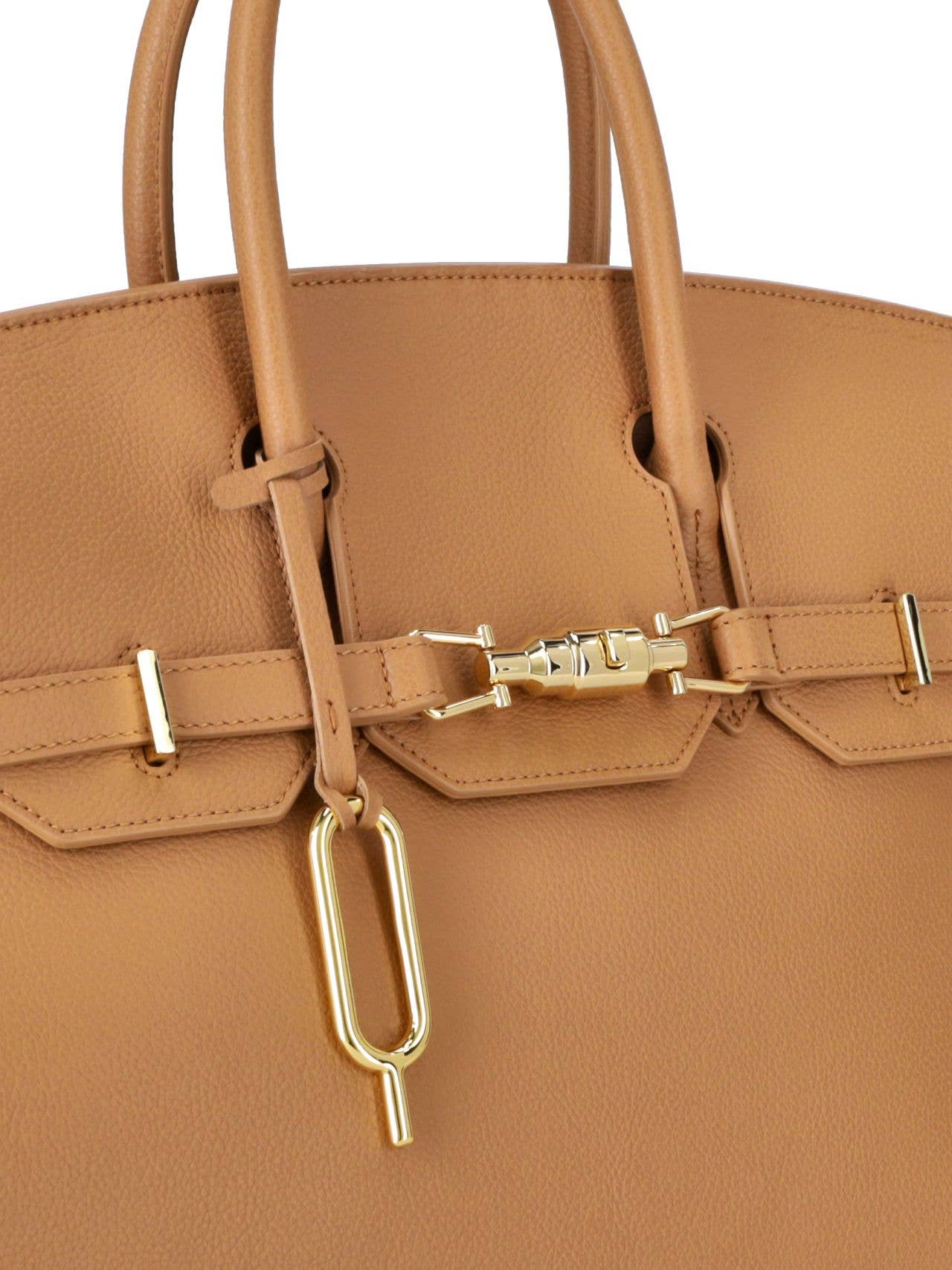 Quarzovivo - Wholesale Handtas met handvat - Dames - Handtas van Italiaans leer met flesstructuur - Agata13