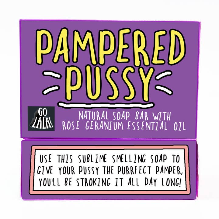 Go La La - Wholesale Bar Soap - Pampered Pussy Soap Rose Geranium Funny Gift0