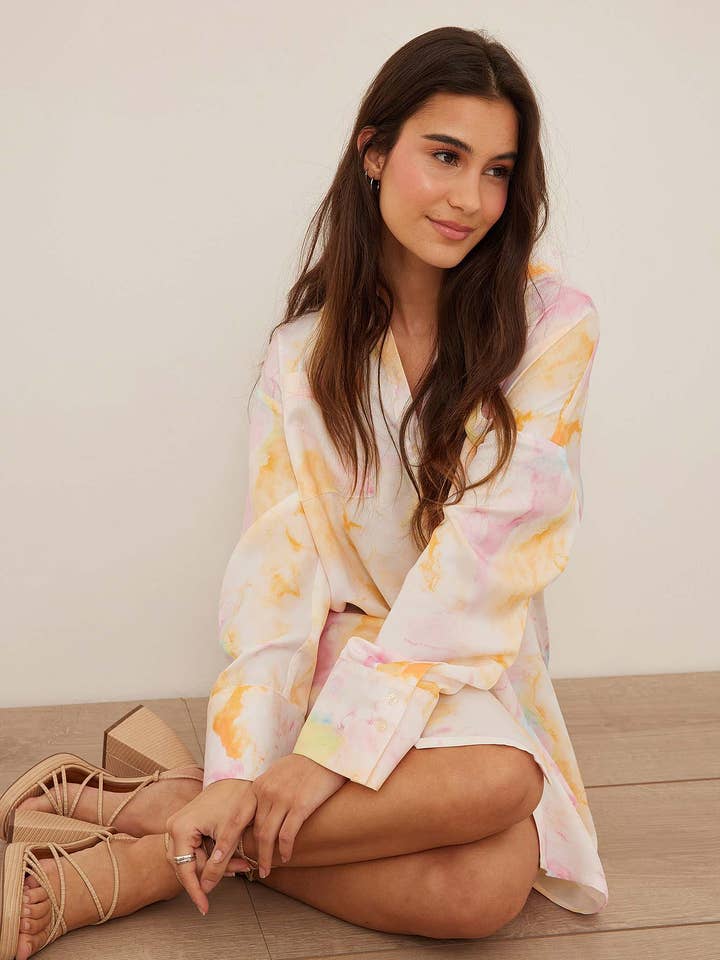 Robe-chemise à imprimé batik pour la vente par STYLE INSTANT