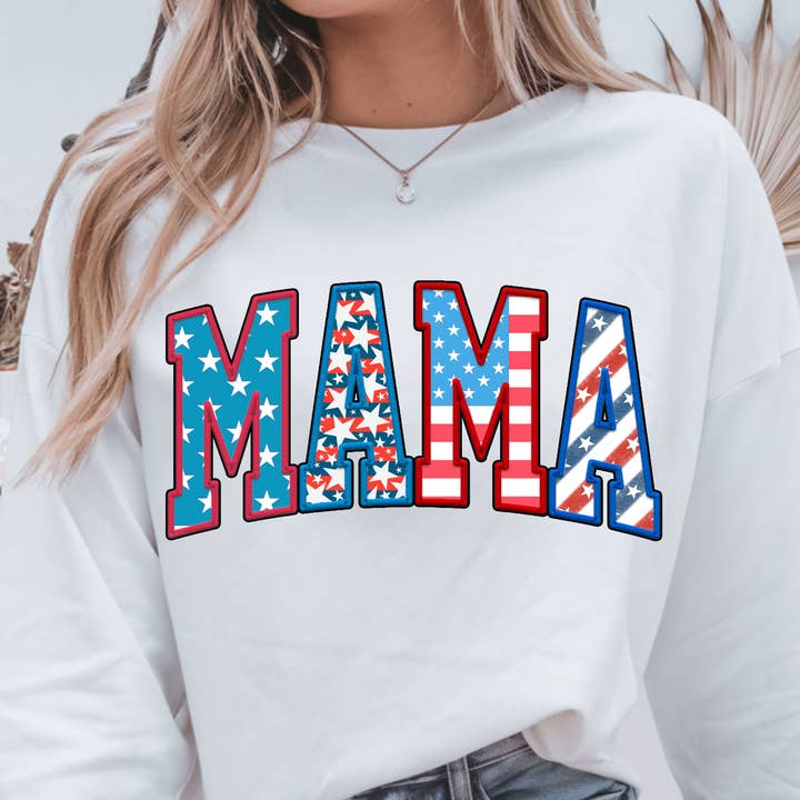 Remi Lee Transfers - Wholesale Sublimation Transfer - MAMA PATRIOTIC SUMMER DTF TRANSFER