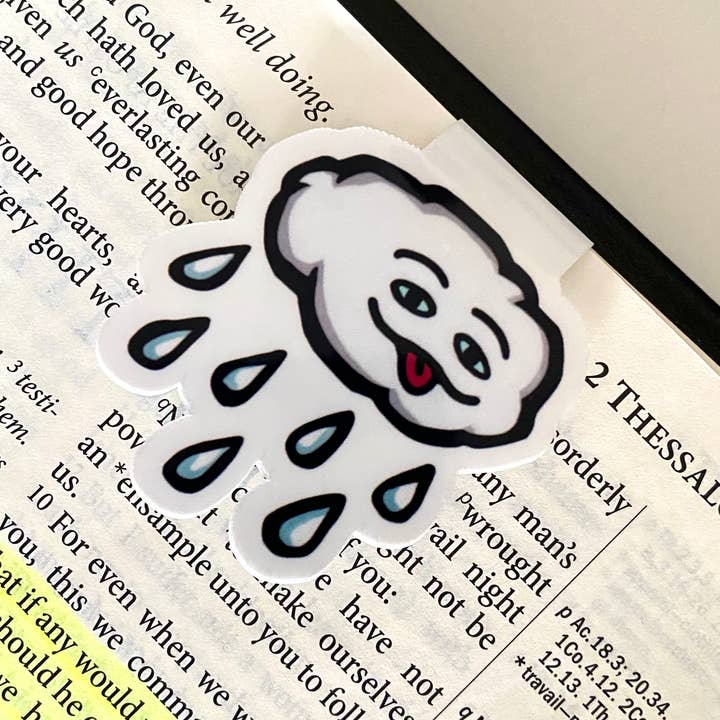 LilacGhostie Creations - Wholesale Bookmark - Doodle Cloud Magnetic Bookmark | Cute Book Accessory Gift0