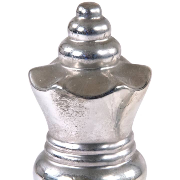Metallic Silver Queen Chess Accent Decor (16079 A840) for wholesale on Faire