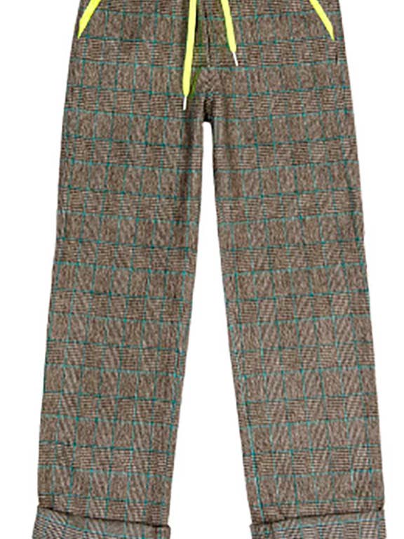 Barnbyxor i brun och svart tweed P1 Cawo2 för wholesale av Hooy