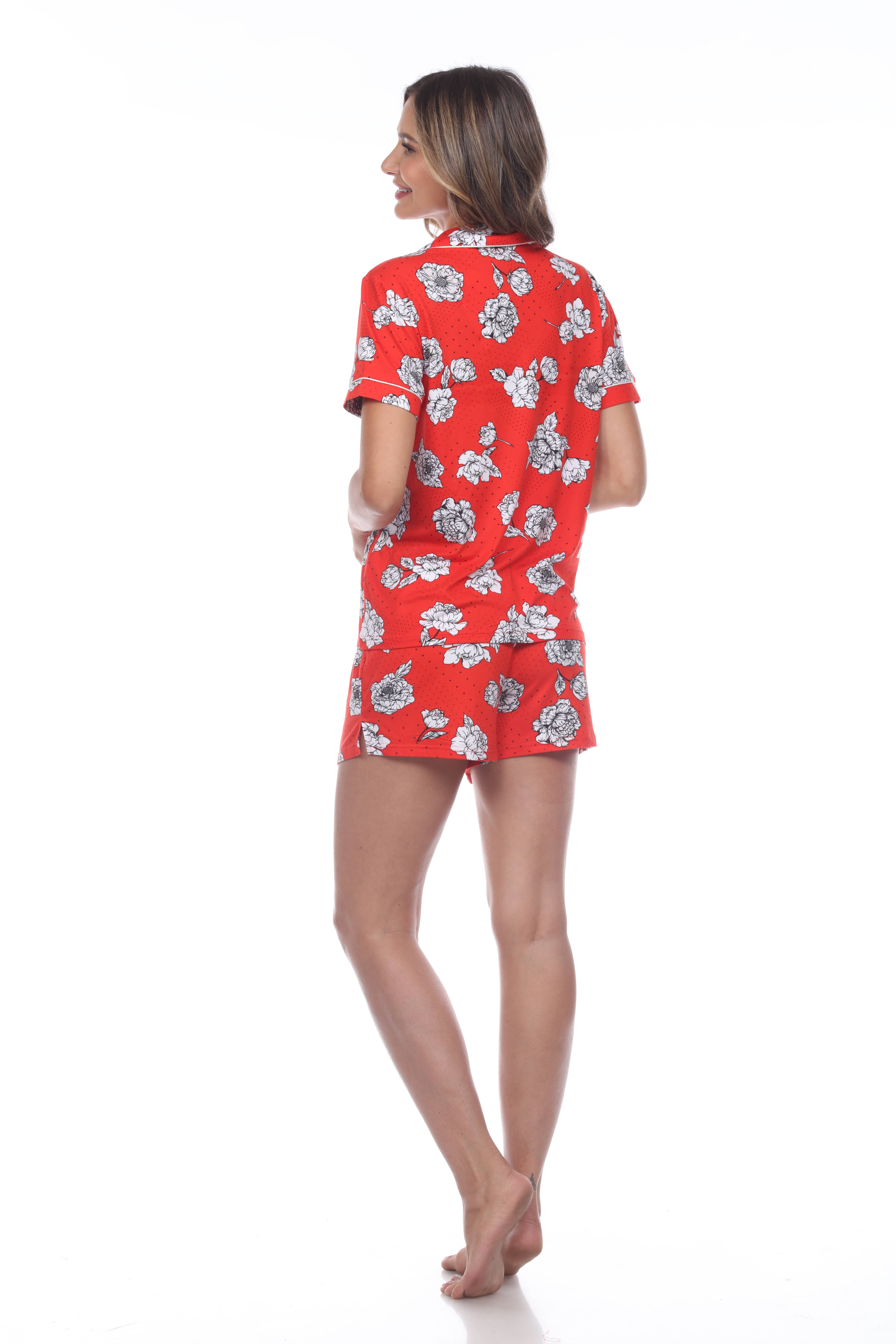 WHITE MARK - Vendita all'ingrosso Completo pigiama - Donna - Completo pigiama donna con maniche corte e stampa floreale6