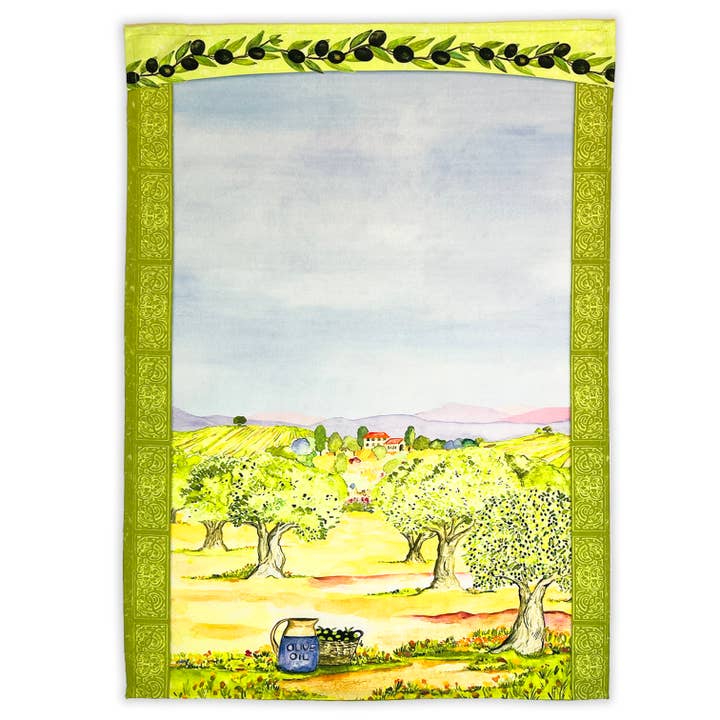 "Olive Trees" Kitchen Towel for wholesale by SIP