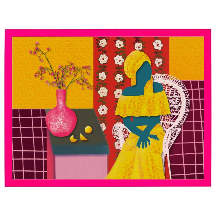 Studio Angelart - Wholesale Art Print - Woman in Yellow Dress – Luxury Edition Art Print3