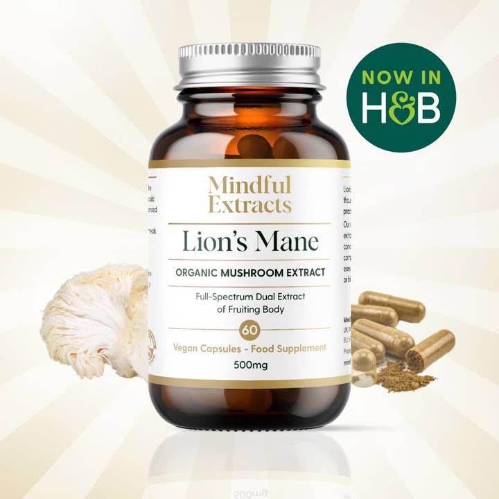 Organic Lion’s Mane Mushroom Capsules for wholesale by MINDFUL EXTRACTS LTD