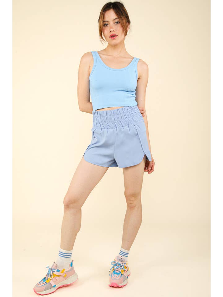 VERY J - Vendita all'ingrosso Pantaloncini sportivi - Donna - NP70025-Pantaloncini sportivi in vita elasticizzata1