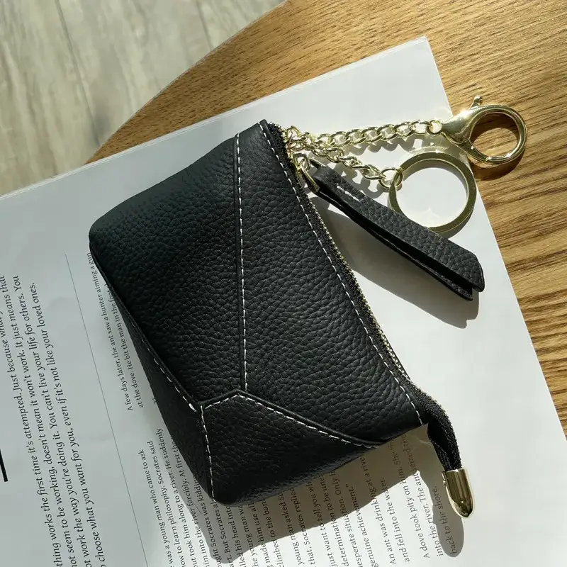 Sweet Cherry Sky - Wholesale Coin Purse - Women's - Genuine Leather Coin Purse Wallet with Keychain 0