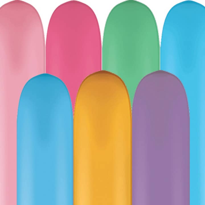 Modellering Balloner 260q forskellige farver Pastel - 100 stykker for engroshandel hos Folat BV