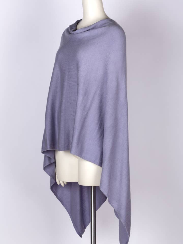Dolma - Wholesale Poncho – Women's - Cashmere Poncho Lavender1