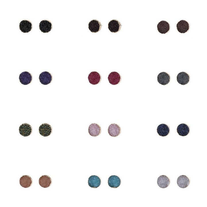 BOUCLES D'OREILLES RONDES DRUZY pour la vente par DOBBI