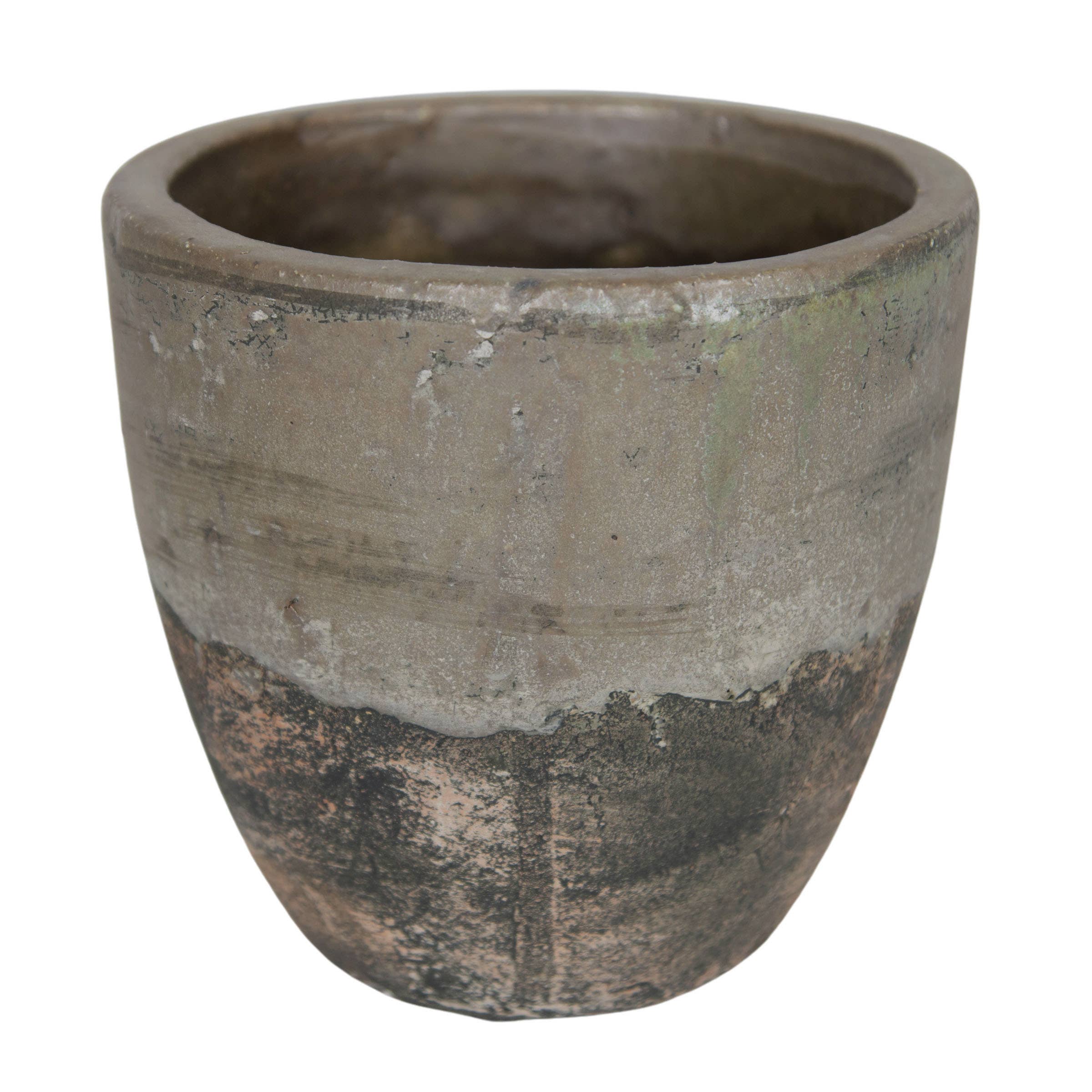 Foreside Home & Garden - Wholesale Plant Pot - SALE - Gita Small Gray Terracotta Garden Planter Pot1