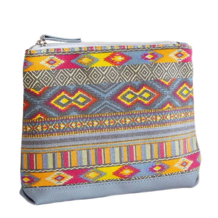 Grauer Druck Meg Pouch für den Großhandel von Pink Lemon