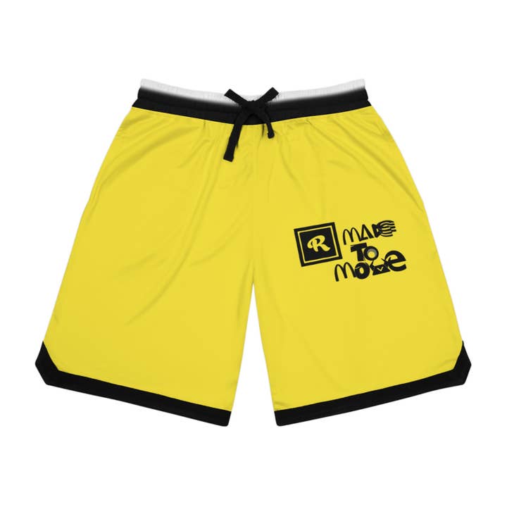 Vibrant Basketball Rib Shorts - Made to Move, Sports Shorts, Athleisure Wear, Workout Attire, Summer Fashion, Gift for Athletes for wholesale by RC'nSONS