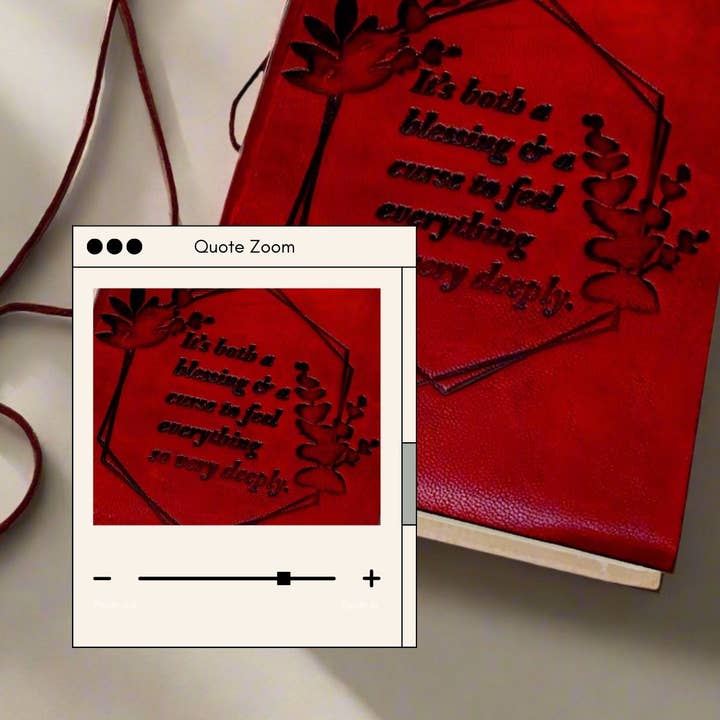 "Fühle Tief" Lederjournal - Ein Segen und ein Fluch für den Großhandel von Soothi | Containers Of Creativity