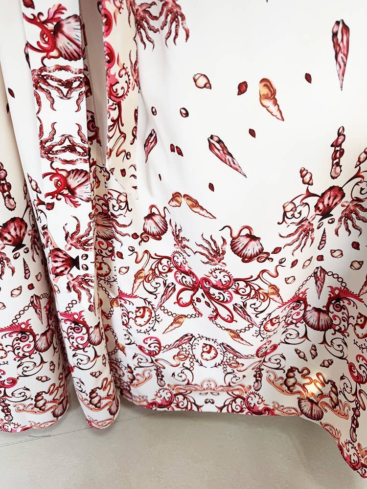 Multicolorido DR473 Vestido Comprido com Estampa Floral e Gola de Camisa para Primavera/Verão para venda a revendedores na Faire5