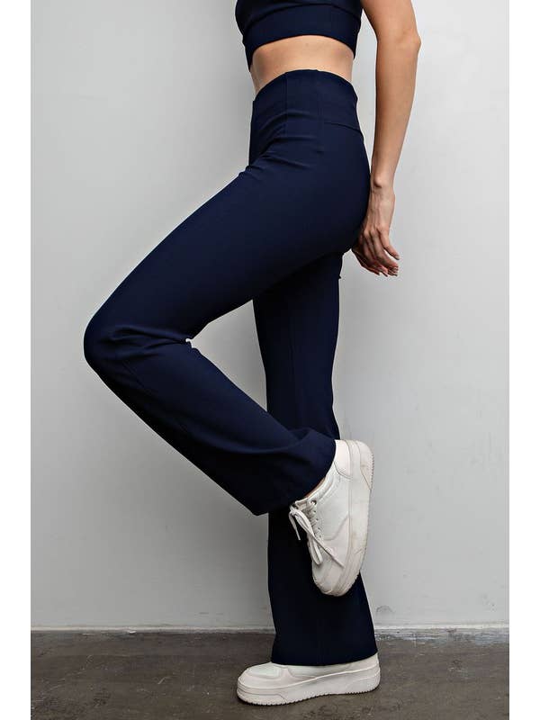 Sunday Morning - Venta al por mayor Leggings modernos - Mujer - P566237 Leggins anchos de nylon con pinzas acanaladas