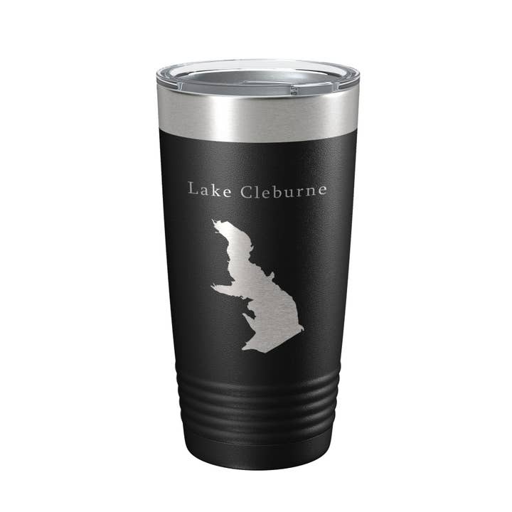 Lake Pat Cleburne Map Tumbler Travel Mug Insulated Laser Engraved Coffee Cup Texas 20 oz for wholesale by CarveBright