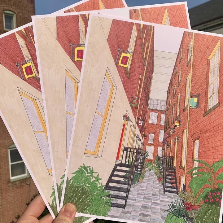 Old City Philly Secret Garden Courtyard 8x10 Print for wholesale by ArtByAlicia