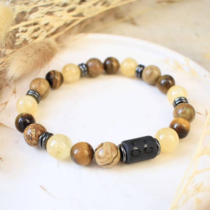 Herenarmband met sterrenbeeld Leeuw voor wholesale door Minéralissime