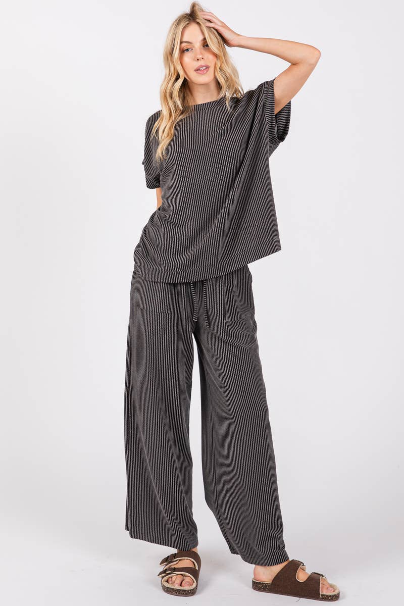 Sewn and Seen - Wholesale Mommy & Me Outfit Sets - Maternity - Striped Rib Knit Lounge Set7