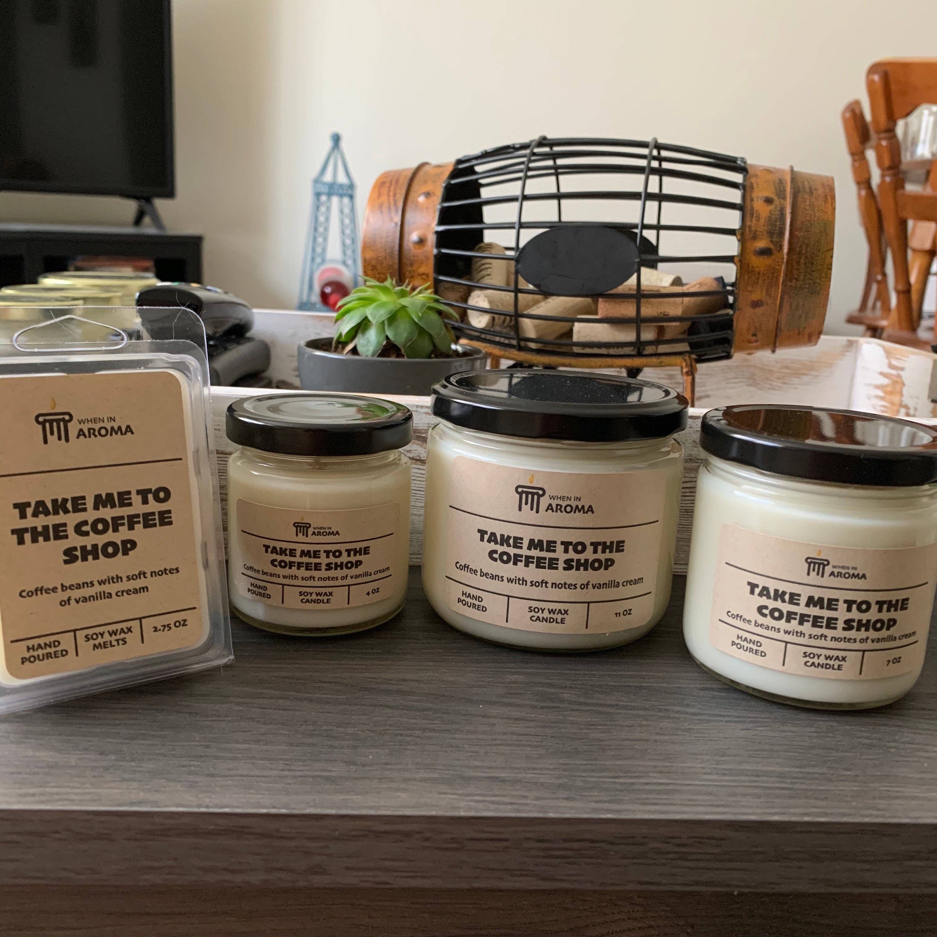 When In Aroma Candle Company - Wholesale Jar/Filled Candle - Take Me To The Coffee Shop Soy Candle4