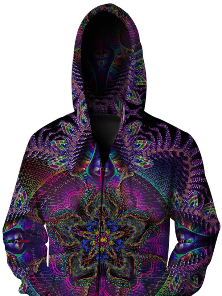 Hakan Hisim - "Prismatic Mandala" - Zip Up Hoodie for wholesale by The Headspace