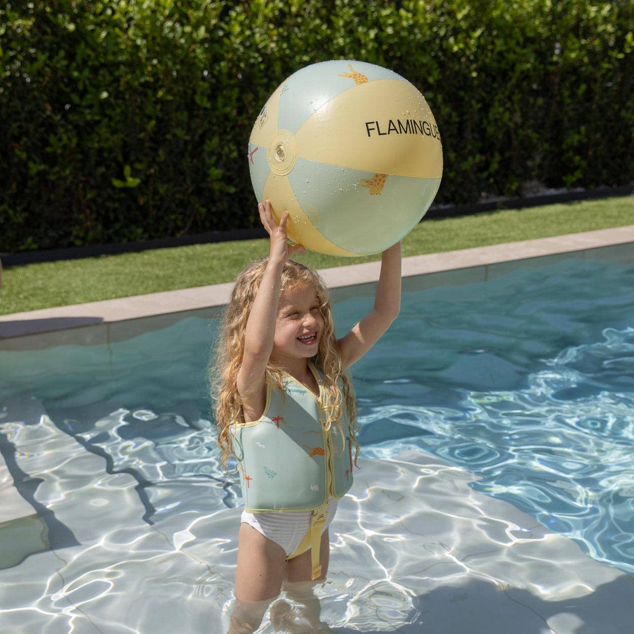 Flamingueo - Wholesale Beach Accessories - Green printed JUNGLE ball6