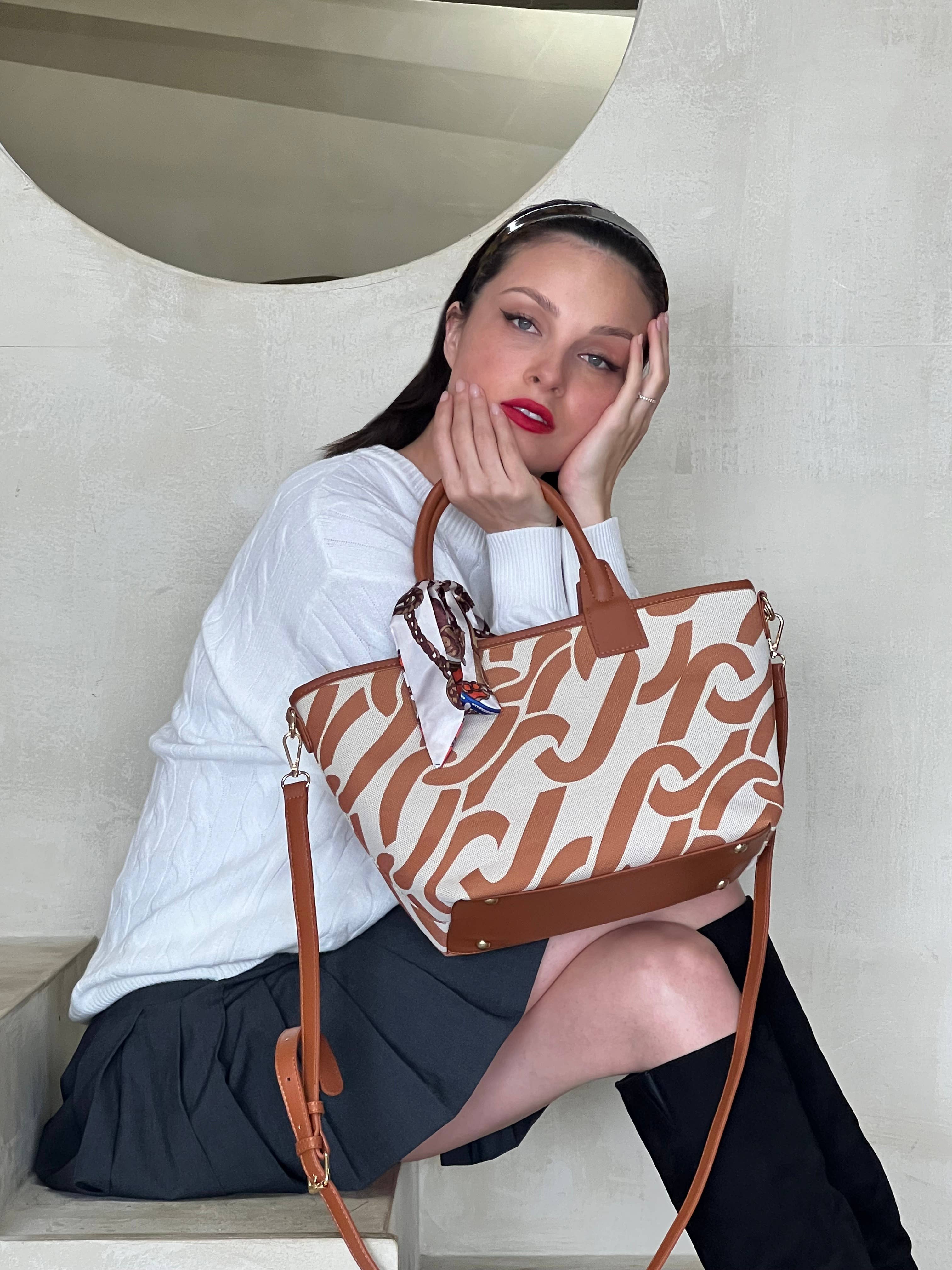 KAYLA+AVA - Wholesale Tote Bag - Women's - SHRIYA PRINTED TOTE BAG WITH SCARF17