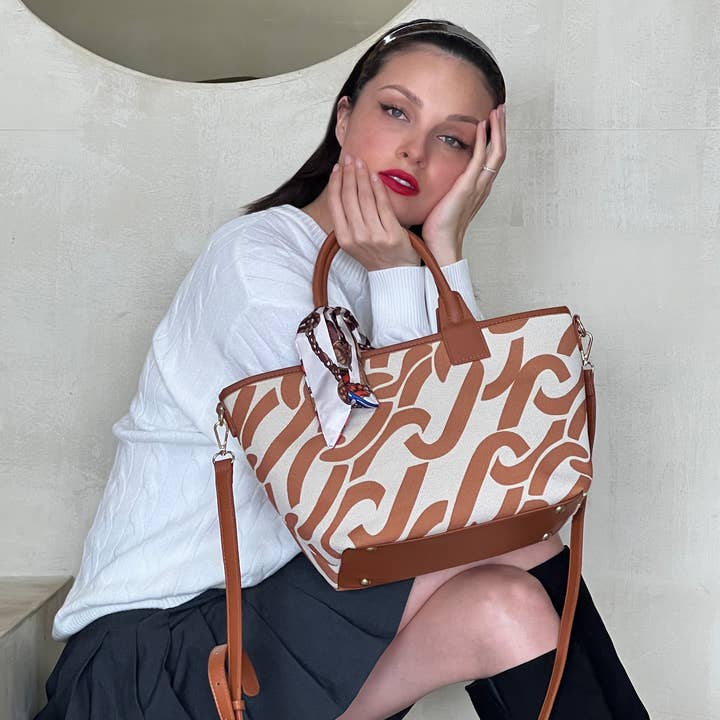 KAYLA+AVA - Wholesale Tote Bag - Women's - SHRIYA PRINTED TOTE BAG WITH SCARF17