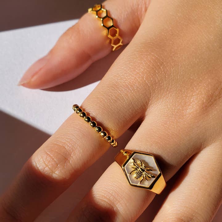 HolyBang Jewels - Wholesale Band/Stacked Ring - BEADED RING - R-F11281