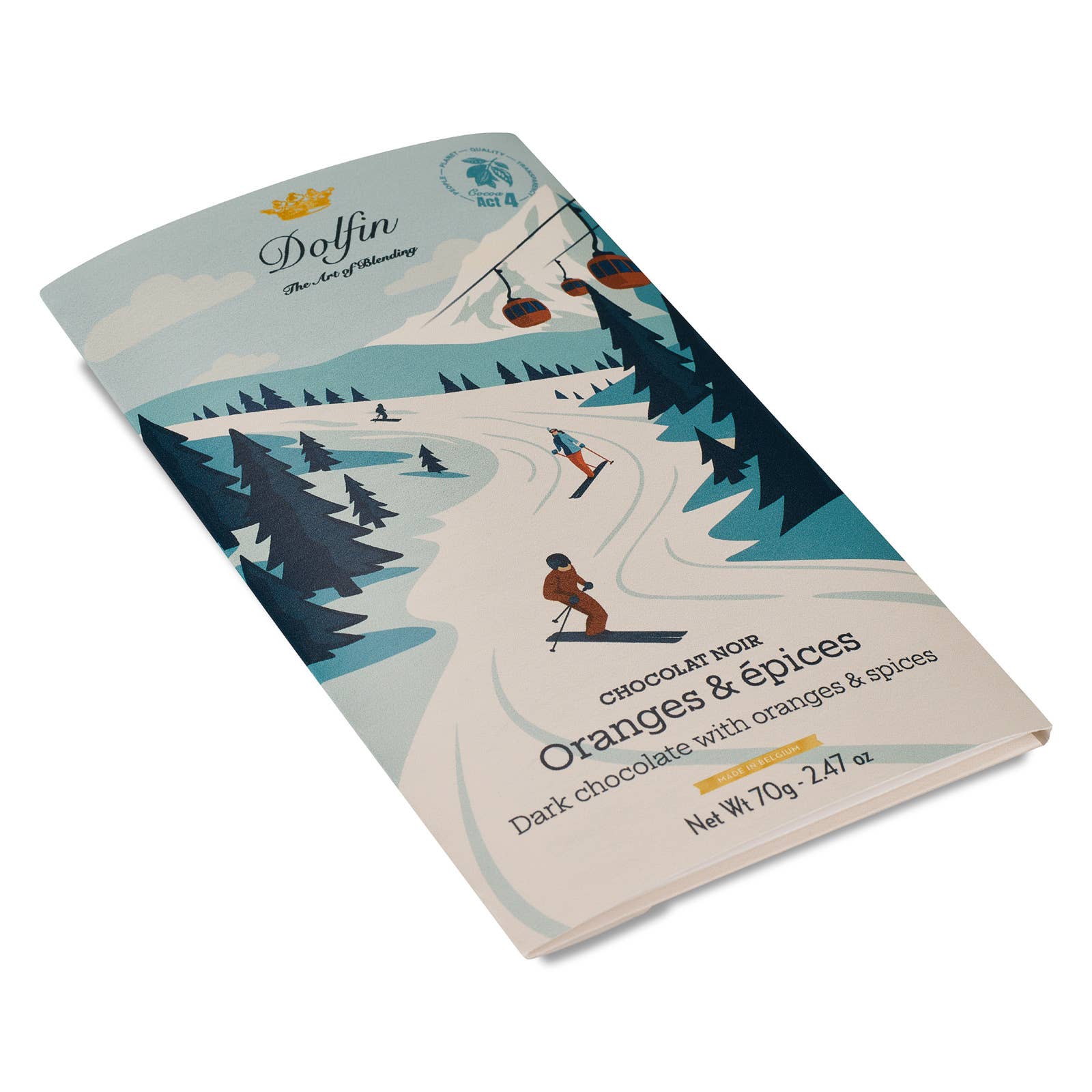 Dolfin – Engroshandel Chokoladebar – Vintage Vinterkollektion - Sort appelsiner & krydderier1