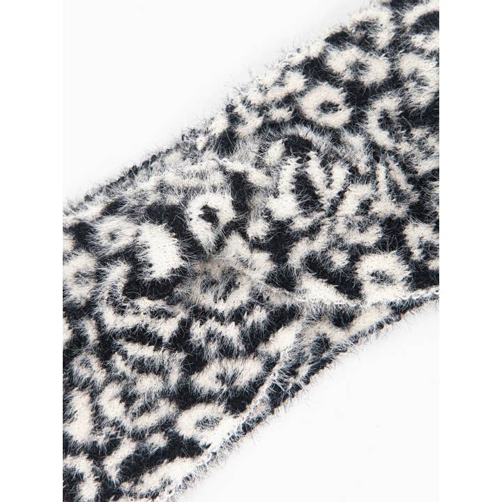 Sarta Accessories – wholesale Fashion headband – women's – Chesca Knotted Headband - Black, Leopard