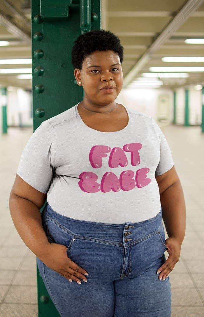 Chiaralascura - Wholesale Screen Printed T-Shirt - Unisex - Fat Babe -T-shirt unisex in cotone biologico1