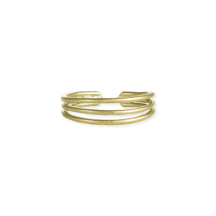 ZAD - Vente Bague d'orteil - Bague d'orteil réglable en or 3 bandes
