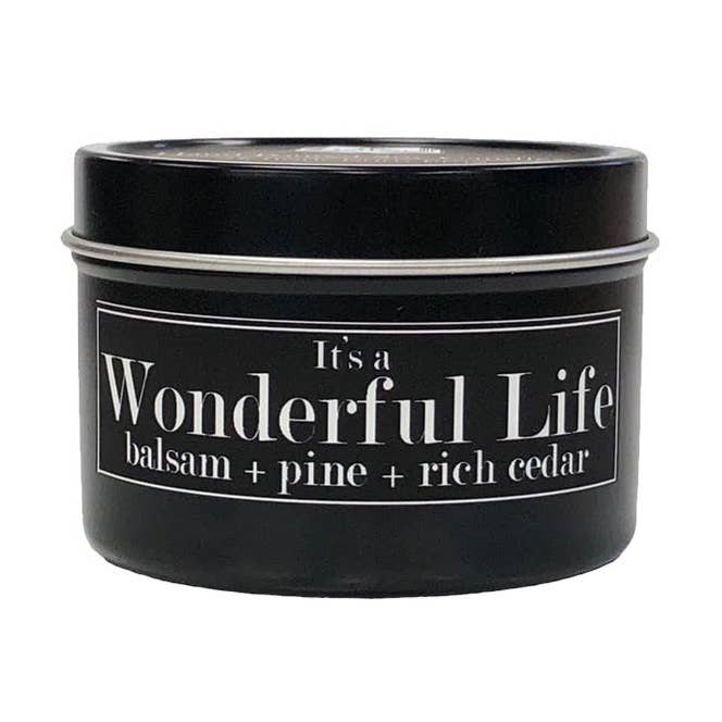 Candela di soia 4oz È una vita meravigliosa Balsamo + Pino + Cedro per la vendita all'ingrosso da parte di Fly Paper Products