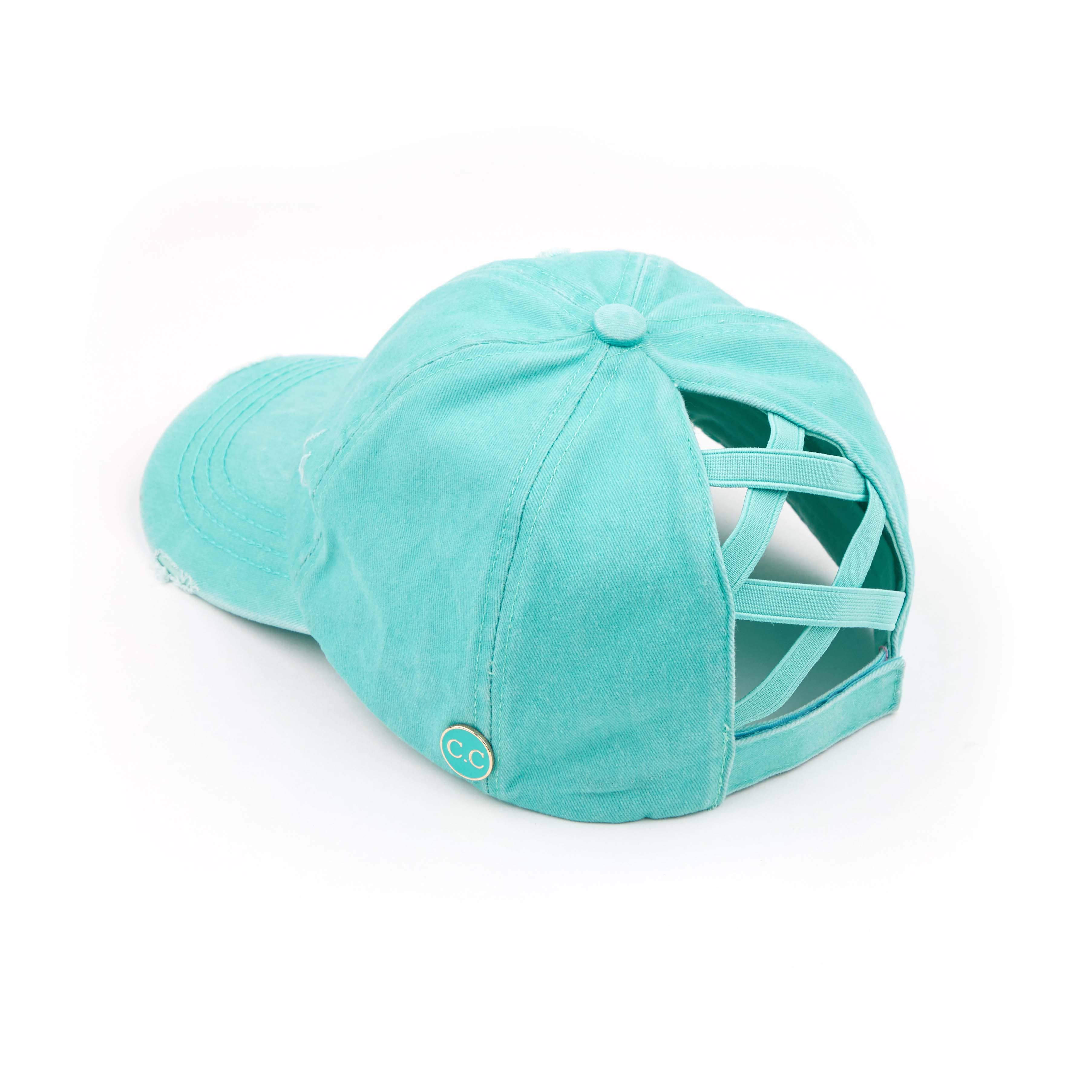 Hana - Wholesale Baseball Cap - Women's - C.C Washed Denim Criss-Cross Pony Cap16