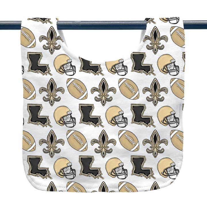 Louisiana Saints Football Babylätzchen — Geschenk zur Ankunft eines Babys für den Großhandel von Home Malone