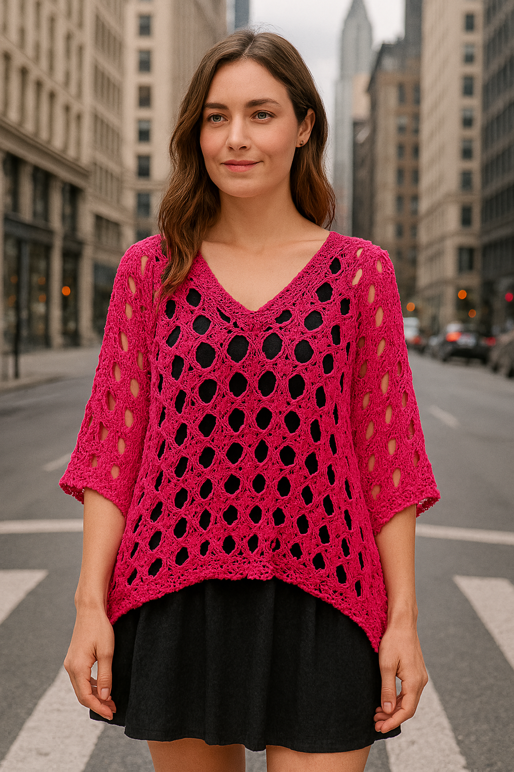 Lucy Sparks – Engroshandel Strikket top - Dame – Pure bomuld hækle-overdel8