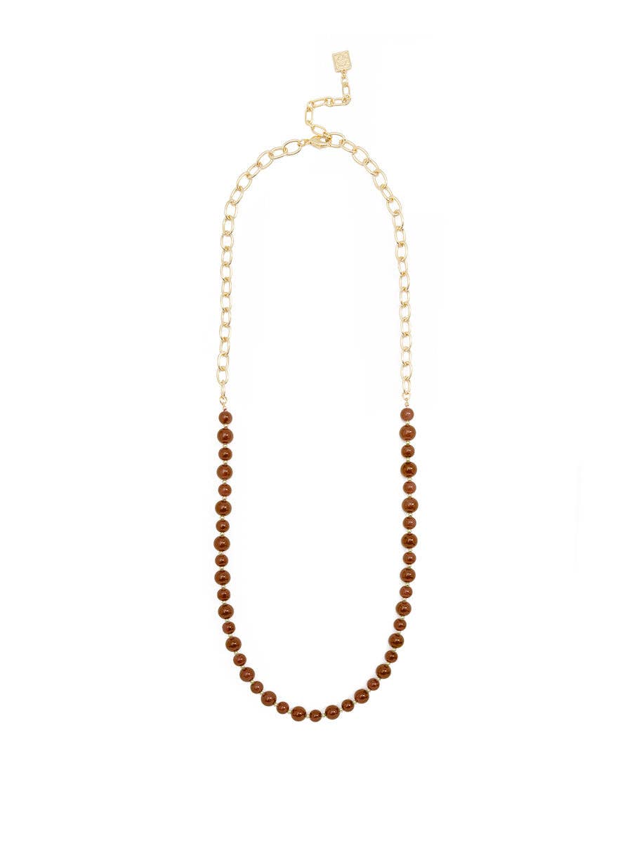 ZENZII Jewelry - Wholesale Beaded/Pearl Necklace - Mixed Glass Bead & Links Long Necklace20